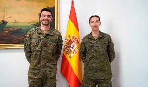 Los Alférez Cadete Alberto Pérez Villafánez y Nuria García Iglesias.