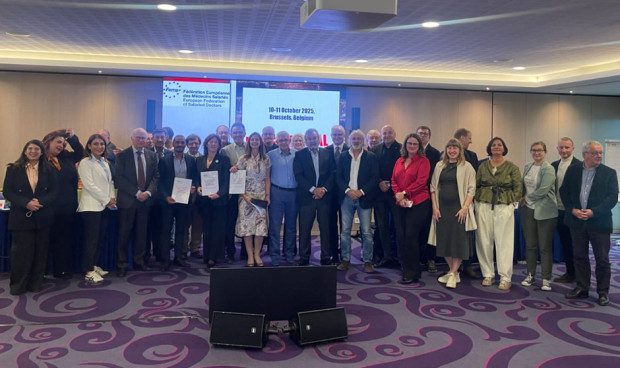 Foto de familia de la asamblea general de la FEMS, que apoya la propuesta de estatuto médico elaborada por CESM para España