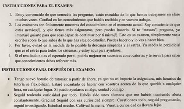 El examen de Farmacia más motivacional: "Puedes hacerlo y lo harás bien"