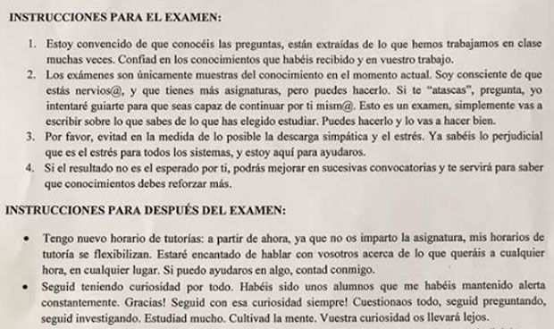 El examen de Farmacia más motivacional: "Puedes hacerlo y lo harás bien"