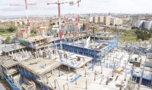 Las obras de construcción pública sanitaria han crecido un 22% en el último año, como muestra las últimas obras del 12 de Octubre en Madrid.