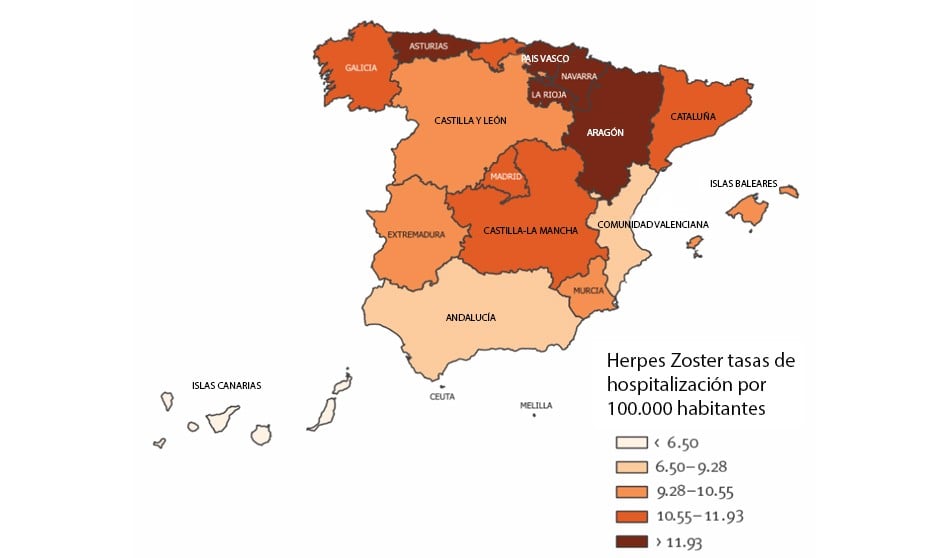 El herpes zóster, un virus 'olvidado' que azota la zona norte de España