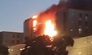 El hospital Santa Lucía de Cartagena, evacuado por un impactante incendio