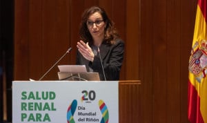 La ministra de Sanidad, Mónica García, participa en el encuentro Salud Renal para Todos. 