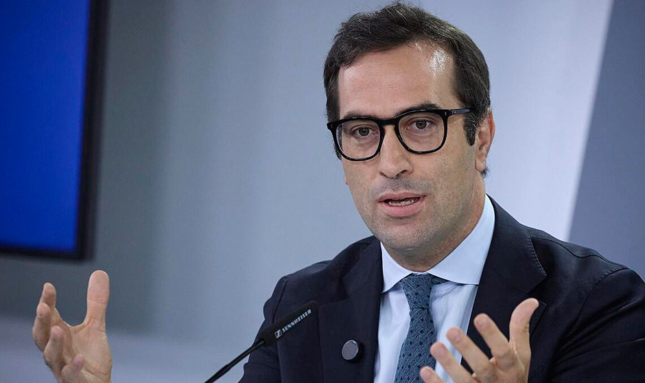  Carlos Cuerpo, ministro de Economía, cuando este viernes se anuncian los nuevos datos del IPC sanitario. 