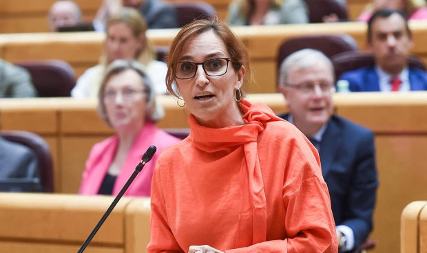 Mónica García, ministra de Sanidad, que asegura que hay voluntad de diálogo para considerar sanitario al trabajador social