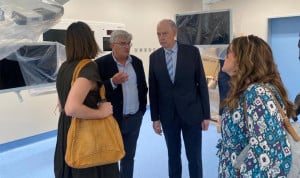 El consejero de Sanidad, Ángel Sanz, visita el nuevo Hospital Obispo Polanco de Teruel.