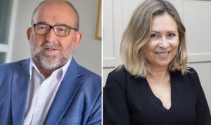 Antonio Manfredi, portavoz del FEP y Carina Escobar, presidenta de la POP.