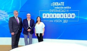 José María Giménez, Josep Ramón Correal y Lydia López, de Esteve, FEP y Hospital La Princesa, respectivamente, apuntan a que las terapias para frenar el desarrollo del Parkinson marcarán el futuro de la enfermedad