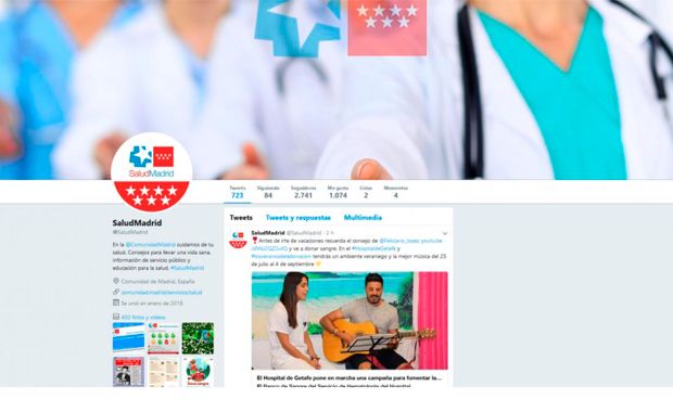 El perfil de Twitter @SaludMadrid suma 2 millones de impresiones en 5 meses