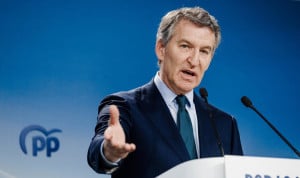 Alberto Núñez Feijóo, presidente del PP, cuyas fuentes critican el nuevo Estatuto Marco