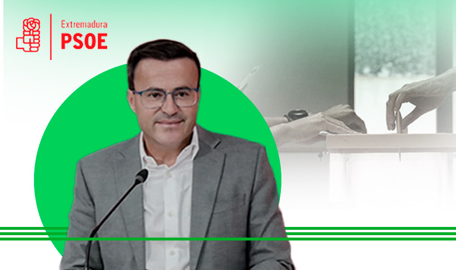 Miguel Ángel Gallardo, candidato del Partido Socialista en las elecciones de Extremadura del 21 de diciembre. 