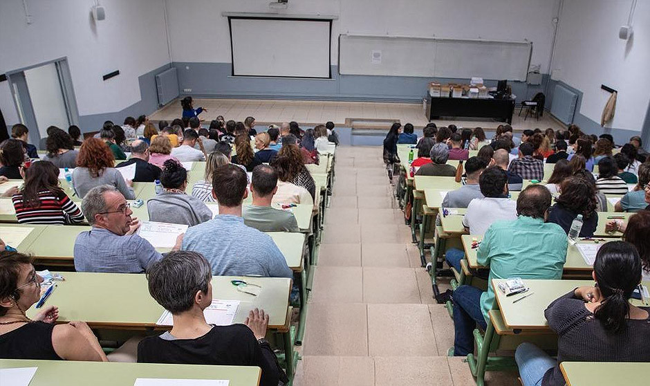 Examen de oposición en el SAS.