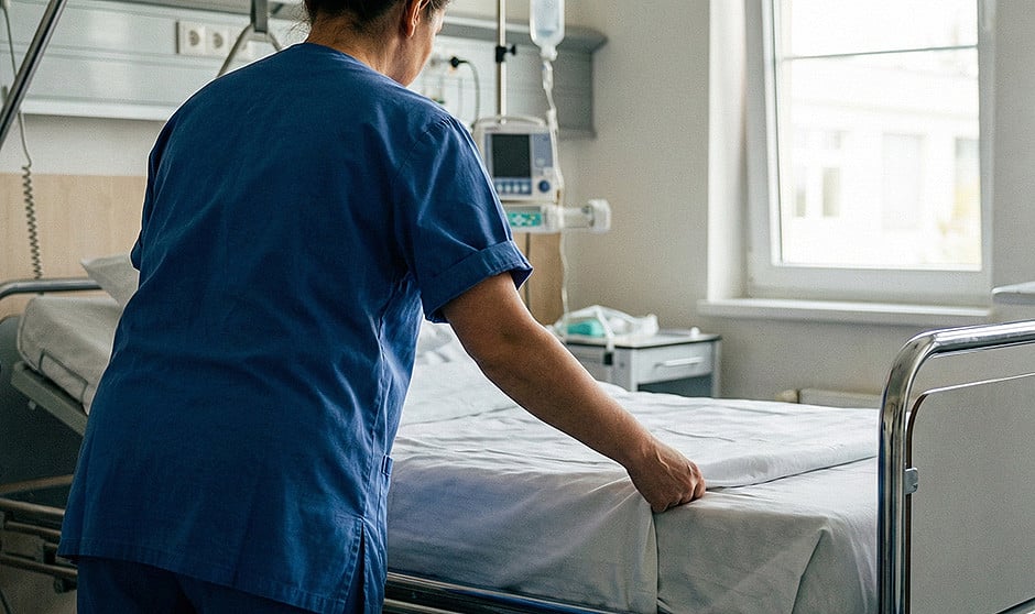 Una TCAE ejerciendo su labor.