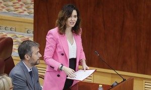  La presidenta de la Comunidad de Madrid, Isabel Díaz Ayuso, en el pleno de la Asamblea