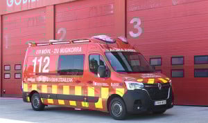Una ambulancia de Navarra, donde se produjo el intento de agresión