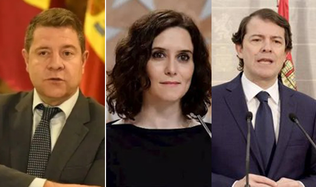 Ayuso, Page y Mañueco coordinan juntos medidas contra la expansión del Covid-19