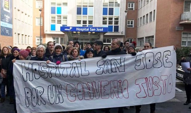 Empleados de Vithas San José: "Somos los peor pagados de Euskadi"
