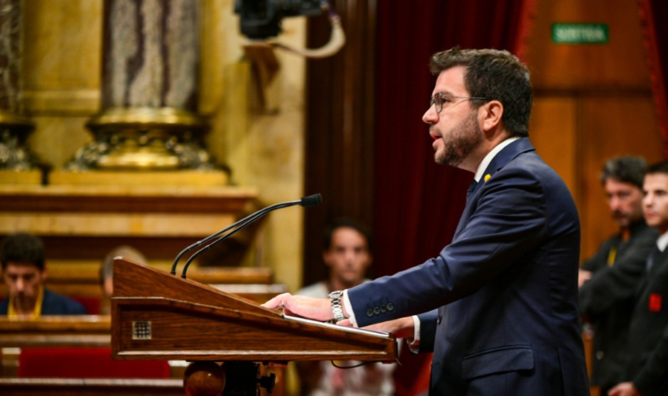  El president de la Generalitat de Cataluña, Pere Aragonès, que marca nuevas condiciones sanitarias para la investidura de Pedro Sánchez. 