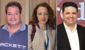 Jesús Alonso, Mónica López y David Palacios. Profesionales sanitarios de Familia e Interna valoran la medida del Gobierno de Madrid de dotar a Familia de más poder