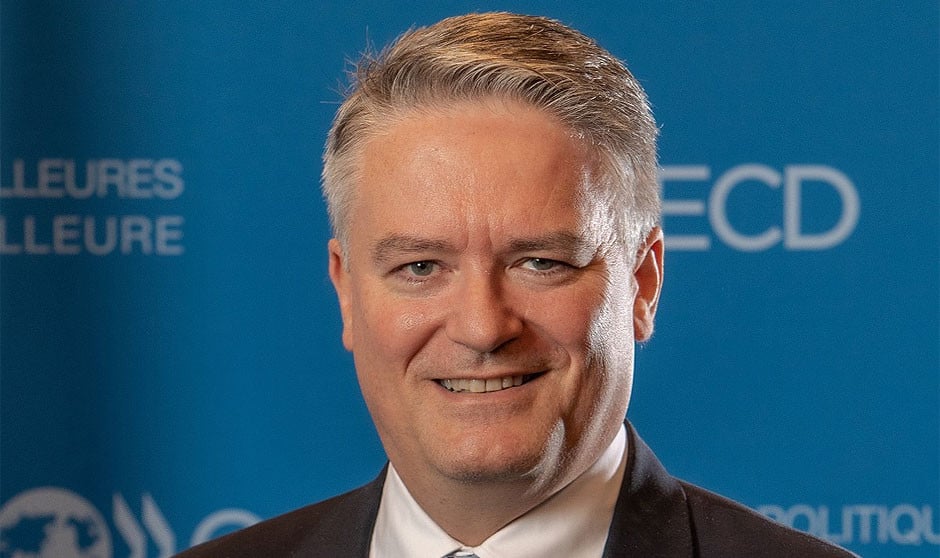 El secretario general de la OCDE, Mathias Cormann, que apunta a dos deberes pendientes en España en la gestión de datos del gasto sanitario