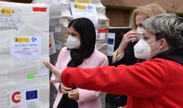 España envía ocho toneladas de material sanitario a refugiados ucranianos