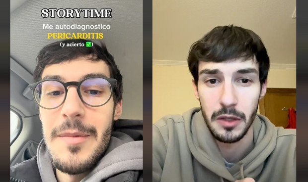 Carlos Leal, estudiante de Medicina de tercer año ha sido capaz de autodiagnosticarse una pericarditis tras analizar los síntomas que presentaba