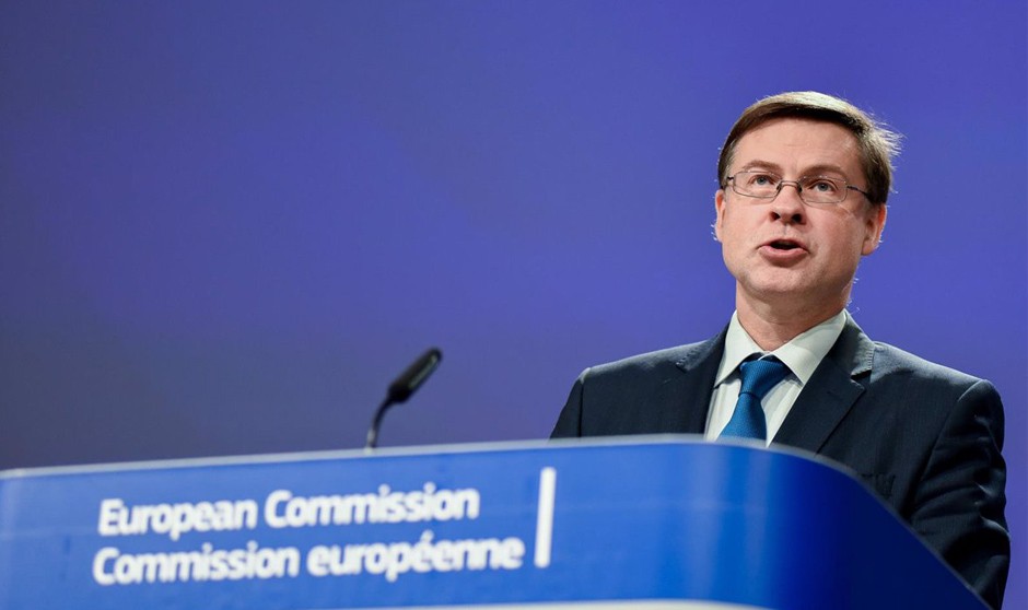 El vicepresidente de la Comisión Europea, Valdis Dombrovskis. 