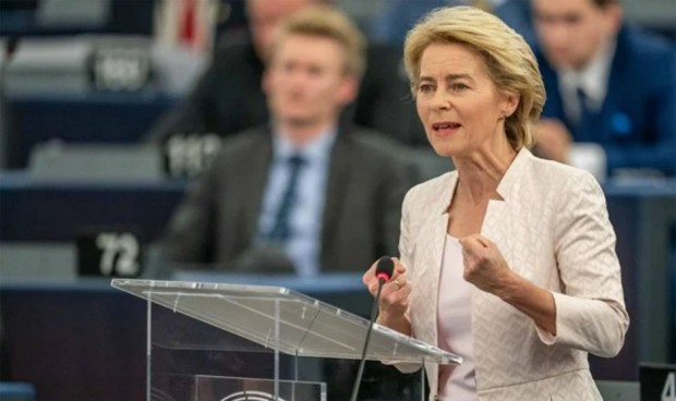 La presidenta de la Comisión Europea, Ursula von der Leyen, que ha aprobado un presupuesto de 100 millones de euros para financiar proyectos de pymes contra grandes amenazas para la salud