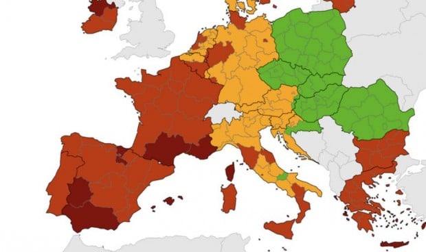 Europa 'saca' a 11 comunidades autónomas del "riesgo extremo" por Covid-19