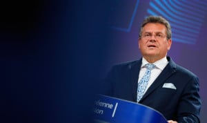  El comisario de Comercio y Seguridad Económica, Maros Sefcovic, habla de la discriminación a los productos sanitarios europeos.
