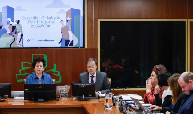 El consejero de Salud, Alberto Martínez, en la Comisión de Salud de este lunes.