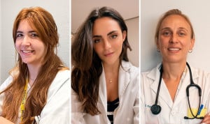 Leticia Bello (geriatra), Blanca Romera (oftalmóloga) y Clara de Miguel (reumatóloga). Todas fidelizadas con el programa de Castilla y León.