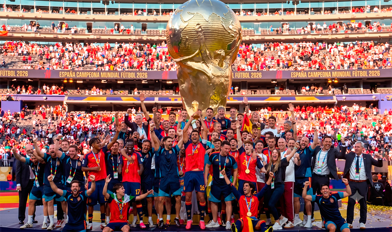 La Selección Española de Fútbol celebra un gol en el Mundial 2026.