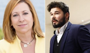 Gabriel Rufián llama desleal a Montserrat Candini por criticar a Comín