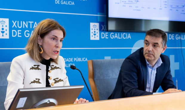 La secretaria xeral técnica de la Consellería de Sanidade, Natalia Lobato, y el subdirector xeral de Sistemas e Tecnoloxías da Información, Benigno Rosón