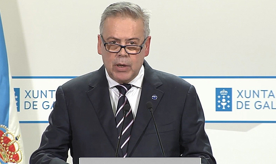  Antonio Gómez Caamaño, conselleiro de Sanidade, en la rueda de prensa posterior al Consello de Goberno.