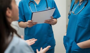 Enfermeras en un hospital.