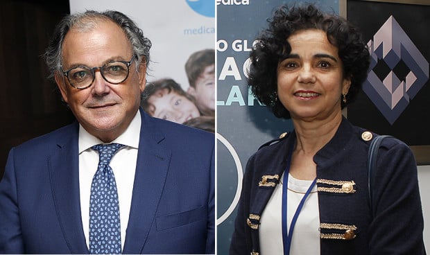 Ángel Luis Rodríguez de la Cuerda, de Aeseg, y Encarna Cruz, de Biosim, sobre la reforma farmacéutica europea.