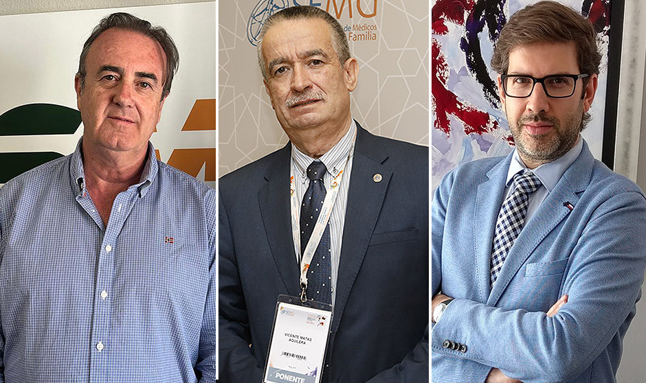  Víctor Pedrera (CESM), Vicente Matas (Simeg) y el abogado Fabián Valero, apuntan las claves de la sentencia del TJUE sobre interinidad.