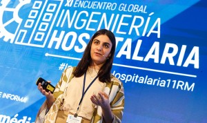 Esperanza Montero Díaz en su conferencia 'Hidrógeno: cambio de modelo energético para una economía descarbonizada' en el XI Encuentro de Ingeniería Hospitalaria.