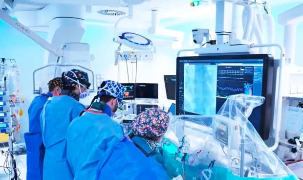 Intervención cardiológica en el Hospital 12 de Octubre.
