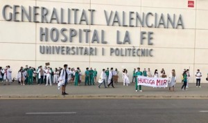 Huelga MIR C. Valenciana: los sindicatos cifran el seguimiento en el 80%