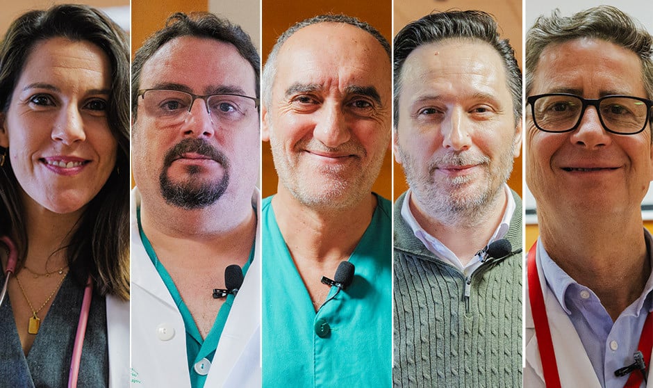  Marta González Cordero, José Antonio Gutiérrez, Santiago García Barajas, Carlos Mayoral Guisado y Joaquín Cabrera Rodríguez. Innovación, precisión y equidad: así aborda Badajoz el cáncer de pulmón