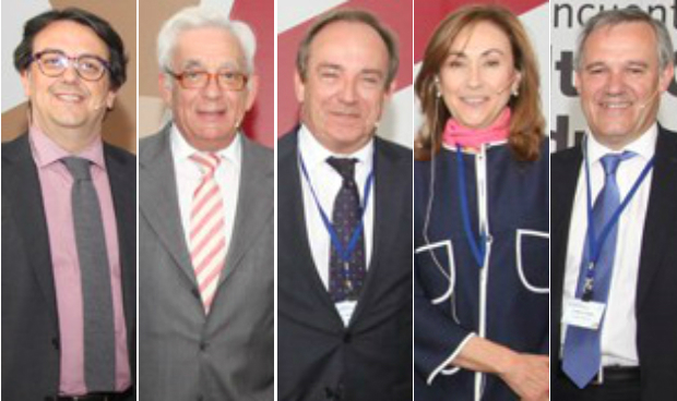 José María Vergeles, Jesús Sánchez Martos, José Javier Castrodeza, María Martín y Guillermo Viñegra