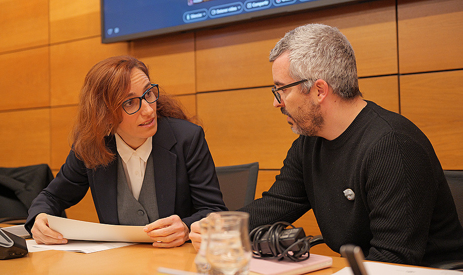 Mónica García y Javier Padilla, máximos responsables del Ministerio de Sanidad, que esperan llevar a Moncloa el texto original de la Ley de la Agencia de Salud Pública en menos de un mes
