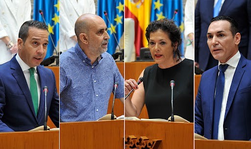 María de la Cruz Buendía, José María Saponi, Oscar Arturo Fernández y José Antonio González son los portavoces de los grupos políticos de la Asamblea de Extremadura de su Comisión de Salud y Servicios Sociales