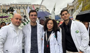 Los representantes de la candidatura elegida para dirigir AME