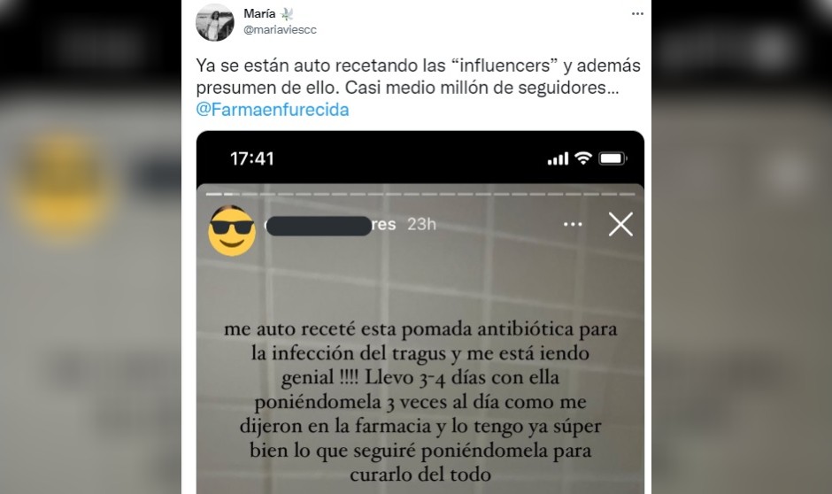 La autoreceta influencer, culpable de la "super resistencia a antibióticos"