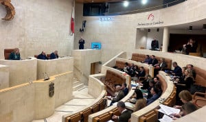 Interior del Parlamento de Cantabria en plena sesión.